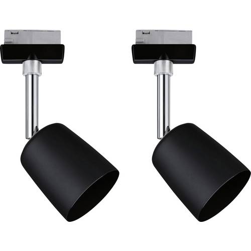 Paulmann 41303 Hochvolt-Schienensystem-Set URail GU10 10 W LED Schwarz (matt), Chrom