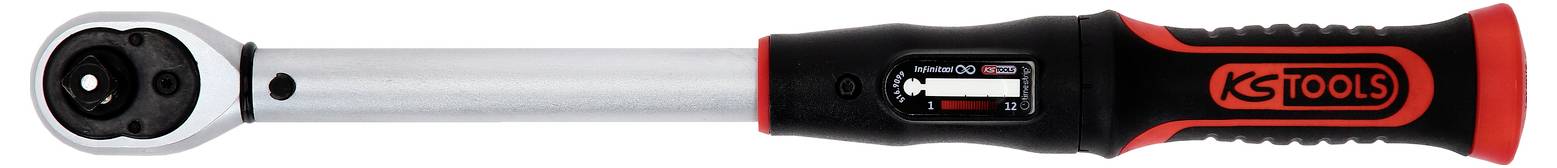 Drehmomentschlüssel mit ergonomischem Griff und eingebauter Skala. Werkzeug zum präzisen Anziehen von Schrauben mit spezifischem Drehmoment.