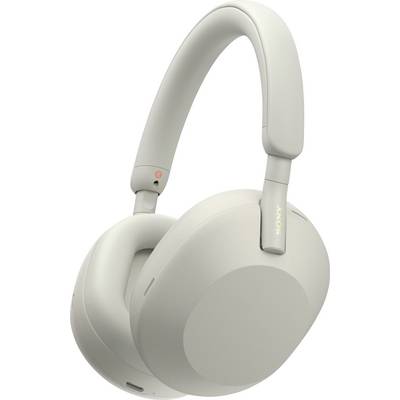 Kabellose, weiße Over-Ear-Kopfhörer mit Polsterung. Die Marke ist dezent sichtbar, Design ist modern und minimalistisch.