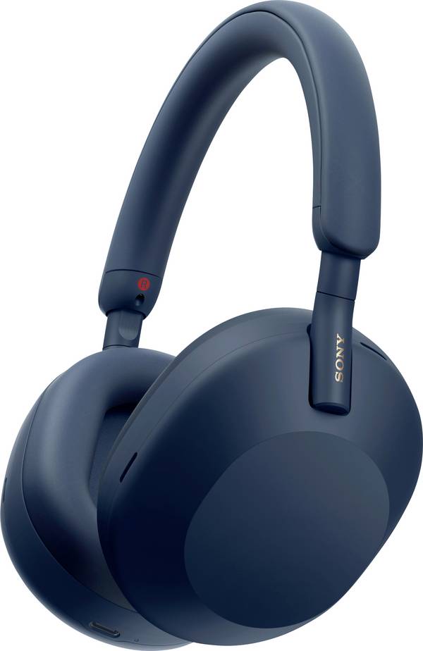 Sony WH-1000XM5  Over Ear Headset Bluetooth® Stereo Blau High-Resolution Audio, Mikrofon-Rauschunterdrückung, Noise Cancelling Batterieladeanzeige, Headset, Klang-Personalisierung, Lautstärkeregelung, Schwenkbare Ohrmuscheln, Surround-Sound, Touch-Steuerung