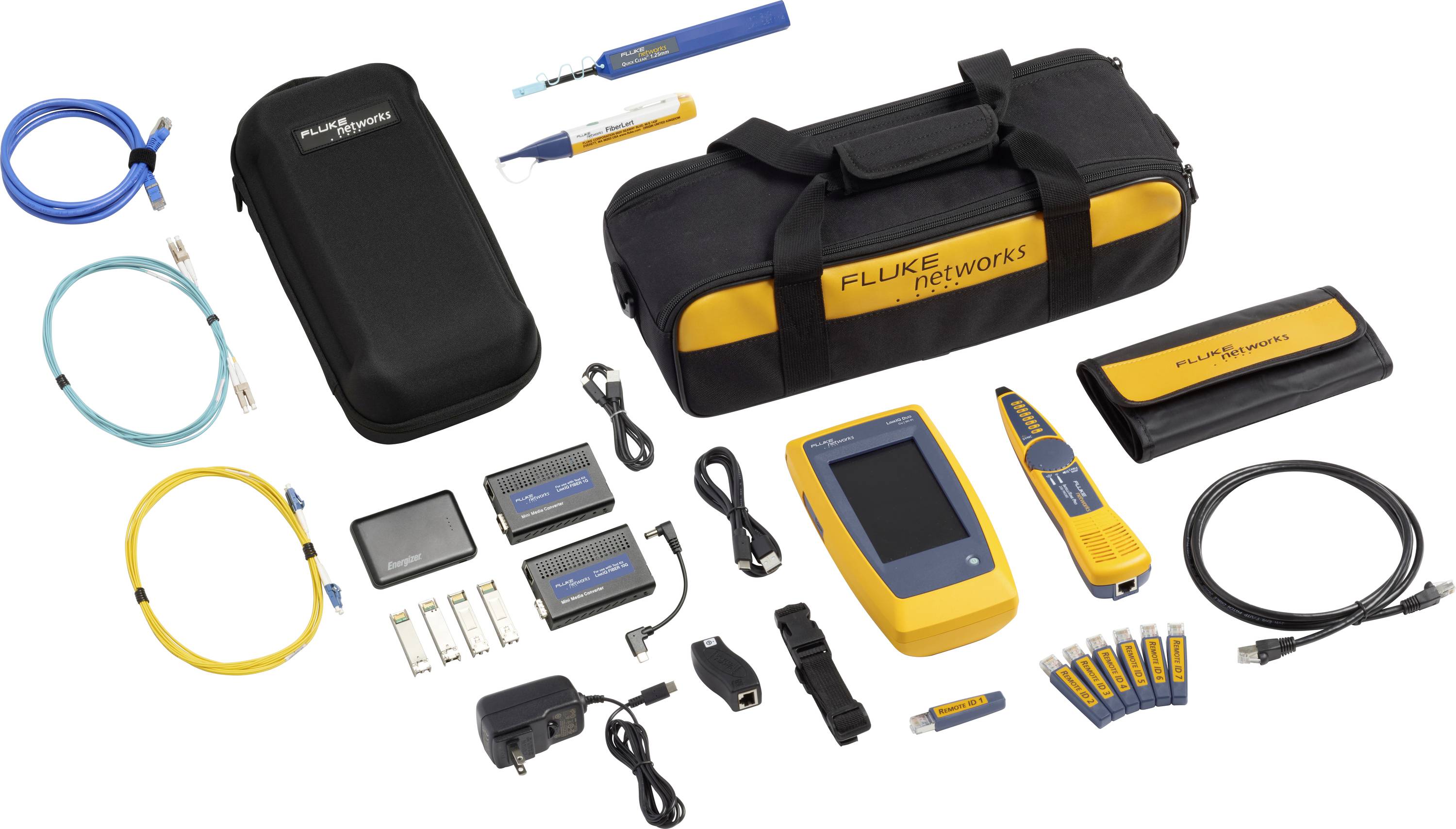 Fluke Networks LIQ-DUO-KIT-FMC-H6UK Glasfaser-Medienkonverter Passend für (Netzwerk-Spezifikationen (CAT)): Glasfaser, 1...