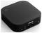 Ein schwarzer Mini-PC der Marke ASUS mit mehreren USB-Anschlüssen und einem Netzschalter an der Vorderseite.