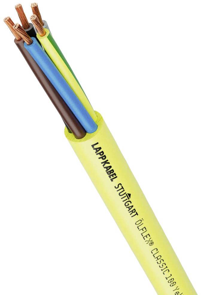LAPP 00104043/100 Anschlussleitung ÖLFLEX® CLASSIC 100 YELLOW 4 x 2.5 mm² 100 m