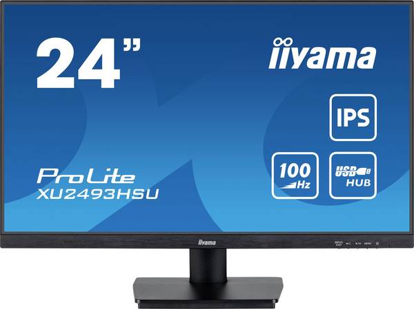 Iiyama ProLite XU2493HSU-B7 LED-Monitor  EEK E (A - G) 60.5 cm (23.8 Zoll) 1920 x 1080 Pixel 16:9 1 ms HDMI®, DisplayPort, Kopfhörer (3.5 mm Klinke), USB IPS LED