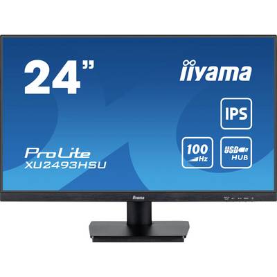 '24 Zoll iiyama Monitor, ProLite XU2493HSU Modell. Unterstützt 100 Hz, IPS-Technologie und verfügt über einen USB-Hub.'