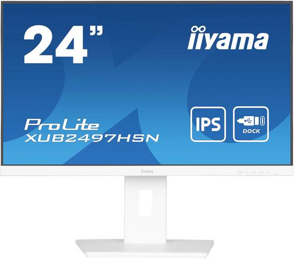 Iiyama ProLite XUB2497HSN-W2 LED-Monitor  EEK E (A - G) 60.5 cm (23.8 Zoll) 1920 x 1080 Pixel 16:9 1 ms HDMI®, DisplayPort, Kopfhörer (3.5 mm Klinke), USB, USB-C® IPS LED