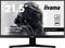 Monitor mit 21,5-Zoll-Bildschirm. Aufdruck: 'iiyama', 'G-Master G2245HSU', 'Black Hawk', '1ms 100Hz', 'IPS'. Bild eines futuristischen Helms.