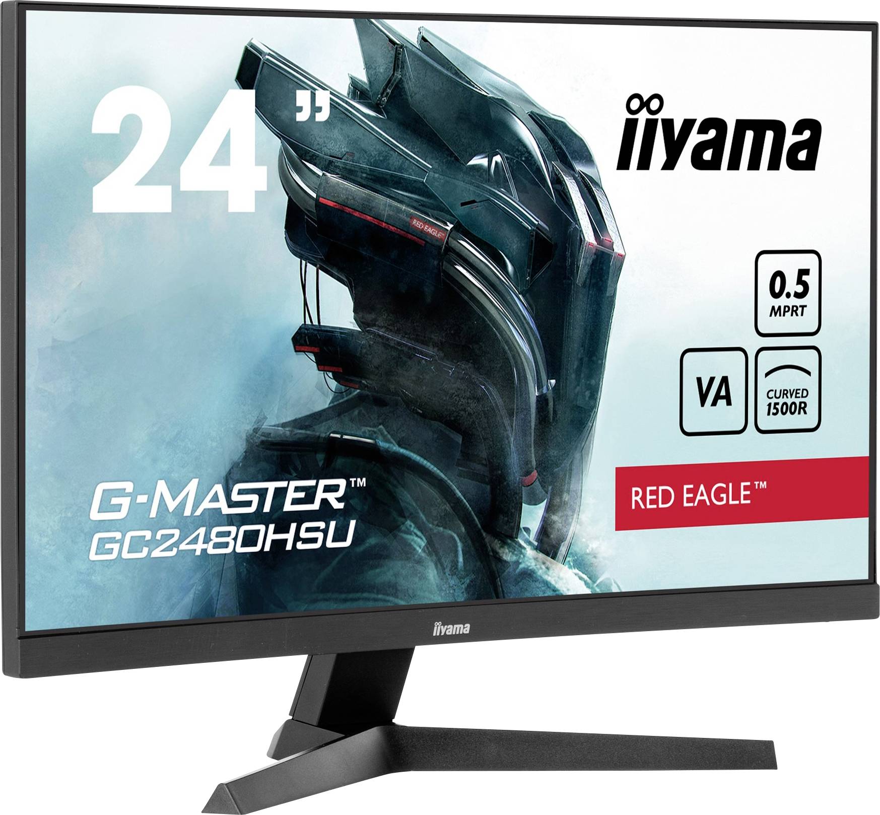 Iiyama G-Master Red Eagle GC2480HSU-B1 Gaming Monitor EEK E (A - G) 59.9 cm (23.6 Zoll) 1920 x 1080 Pixel 16:9 0.5 ms HD