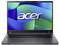 Laptop-Computer von Acer mit geöffnetem Bildschirm. Auf dem Display sind blaue und grüne wellenartige Muster und das Acer-Logo zu sehen.