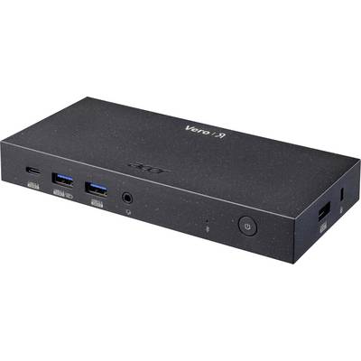 Ein schwarzes elektronisches Gerät mit mehreren USB-Ports und einem Netzschalter. Oben ist das Logo 'Vero' sichtbar.