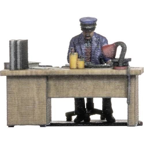 NOCH H0 Bahnbeamter am Schreibtisch Bemalt, Sitzend