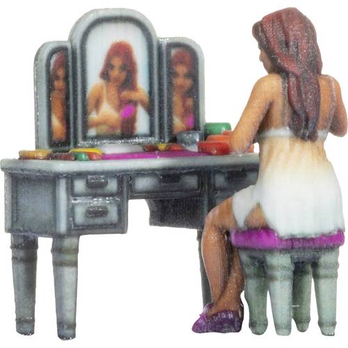 NOCH H0 Frau am Schminktisch Bemalt, Sitzend