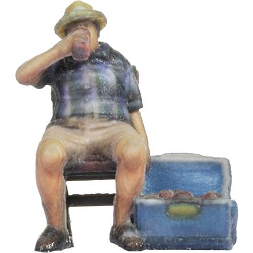 NOCH H0 Mann auf Klappstuhl Bemalt, Sitzend