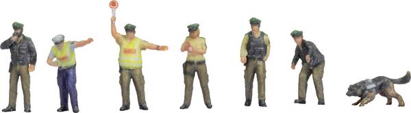 NOCH N  Polizisten, grüne Uniform Bemalt, Stehend