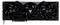 Eine schwarze Grafikkarte mit drei Lüftern und einem goldenen Anschluss. Ein Vogel-Logo ist in der Mitte zu sehen.