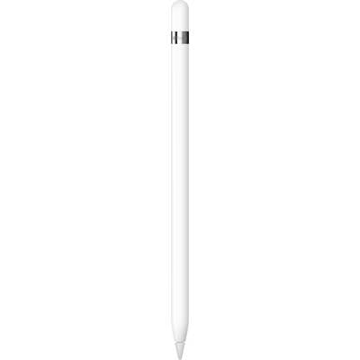 Ein weißer Stylus mit Metallring, wahrscheinlich ein digitaler Eingabestift für Tablets oder Smartphones.