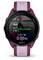 Smartwatch mit lila Armband zeigt 'Run Ready', ein Lauf-Icon, Herzfrequenz und Startzeit 2:30 PM auf dem Display an.