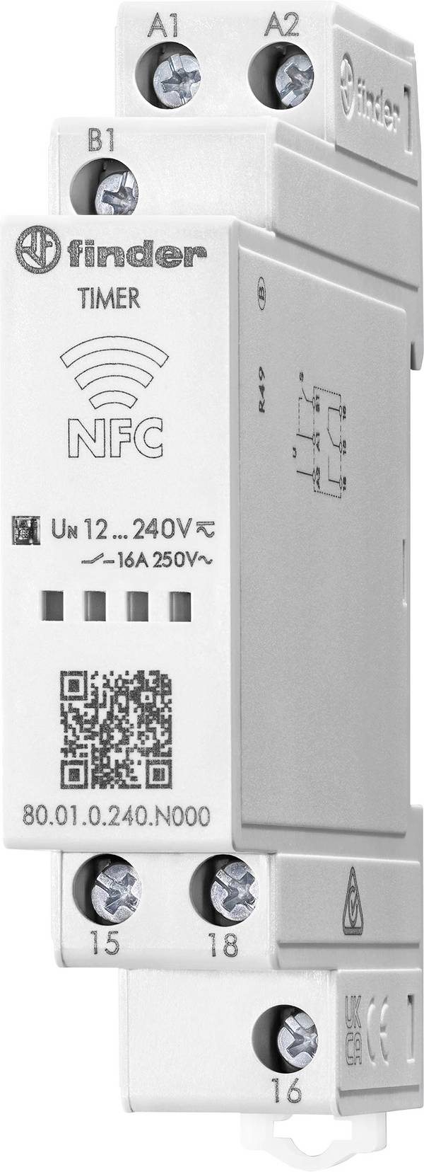 Finder 80010240N000 80.01.0.240.N000 Zeitrelais Multifunktional 1 St. Zeitbereich: 2 s - 24 h 1 Wechsler