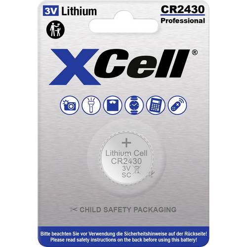 Thumbnail - XCell Knopfzelle CR 2430 3 V 1 St. 280 Lithium