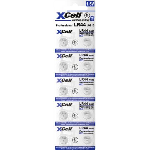 XCell Knopfzelle LR 44 1.5 V 10 St. Alkali-Mangan