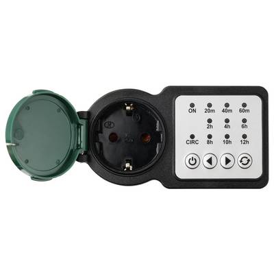Sygonix SY-6786456 Countdown Timer analog Tagesprogramm 3680 W IP44 Dauerbetrieb, Countdown-Funktion, START/STOPP-Funkti-3