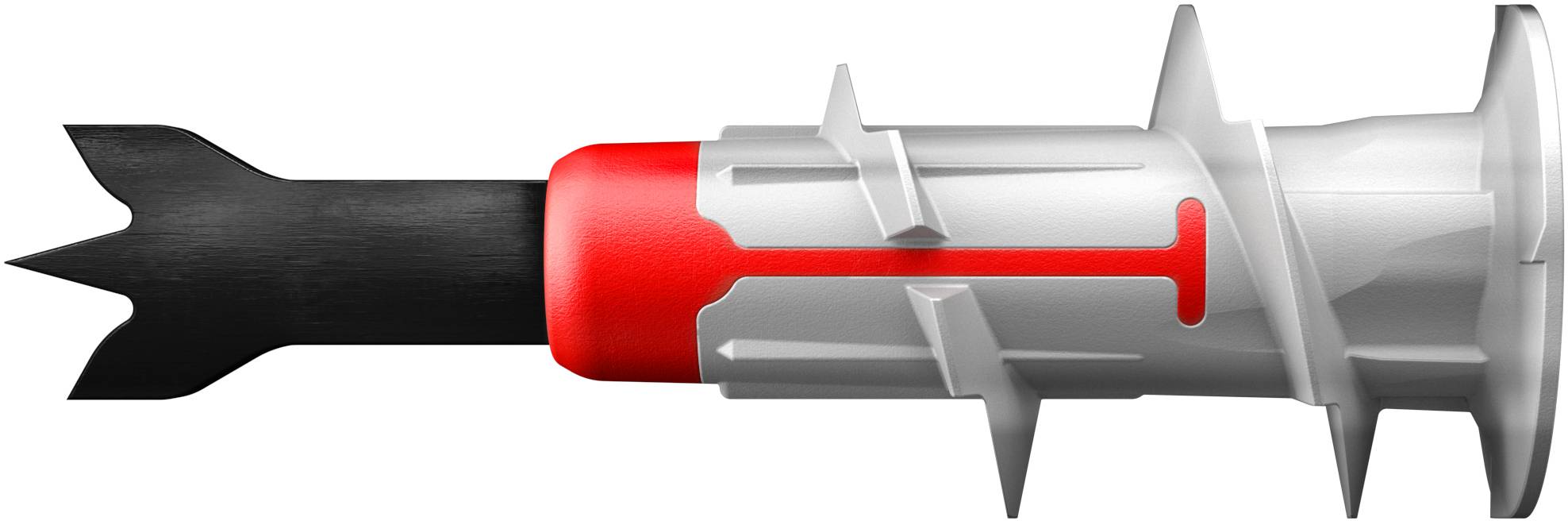 'Fischer DuoHM 6x55 S' Karton mit 25 gemischten Dübeln, hervorgehobene 2K-Technologie, einschließlich Installationsbilder und technische Einzelheiten.