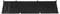Schwarze Laptop-Batterie, rechteckige Form, mit Steckverbindung links. Flache Bauweise, keine sichtbaren Markenkennzeichnungen.