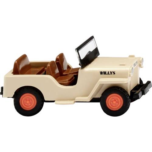 Wiking 0010 01 H0 PKW Modell Willys Jeep CJ-3A, elfenbeinbeige