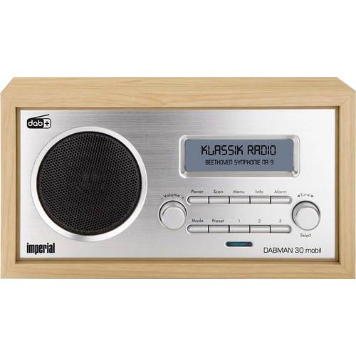 Imperial Imperial DABMAN 30 Mobiles DAB+ / FM-Radio Holz Akku-Radio Geschütz-Grau