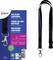 'Recycelte Lanyards mit Auslöseclip. Sichere Sicherheits-Abreißvorrichtung. 44 x 1,5 cm. Schwarz. 10er-Pack. Avery-Branding. Enthält Recycling-Symbole.'