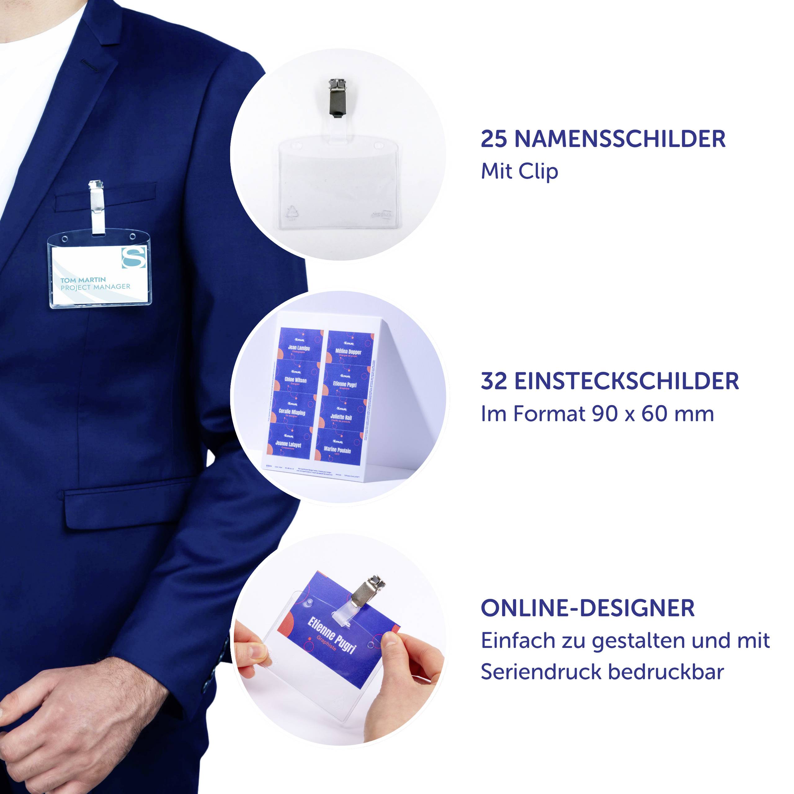 Avery-Zweckform 4822 Namensschild (B x H) 90 mm x 60 mm 25 St.-6