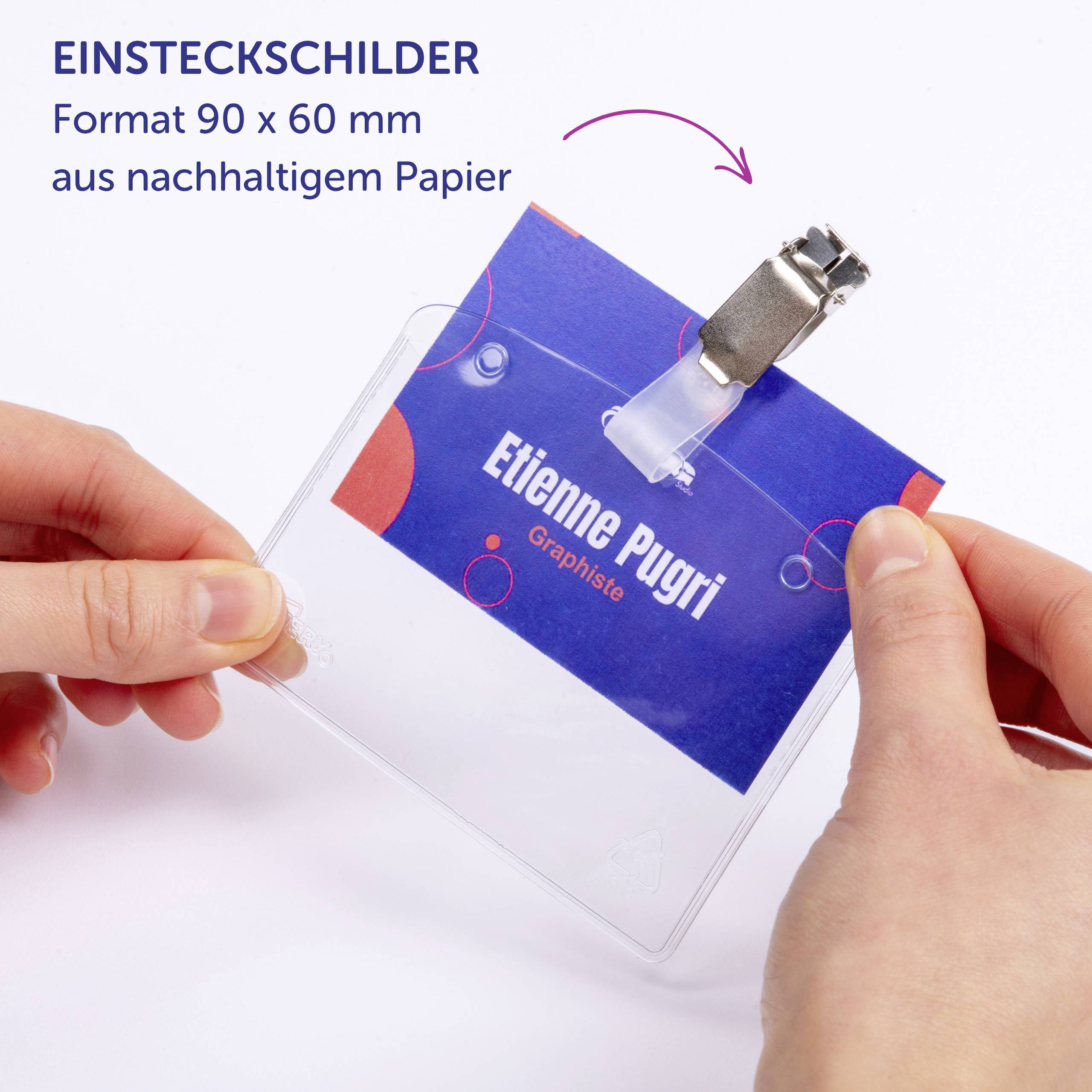 Avery-Zweckform 4822 Namensschild (B x H) 90 mm x 60 mm 25 St.-10