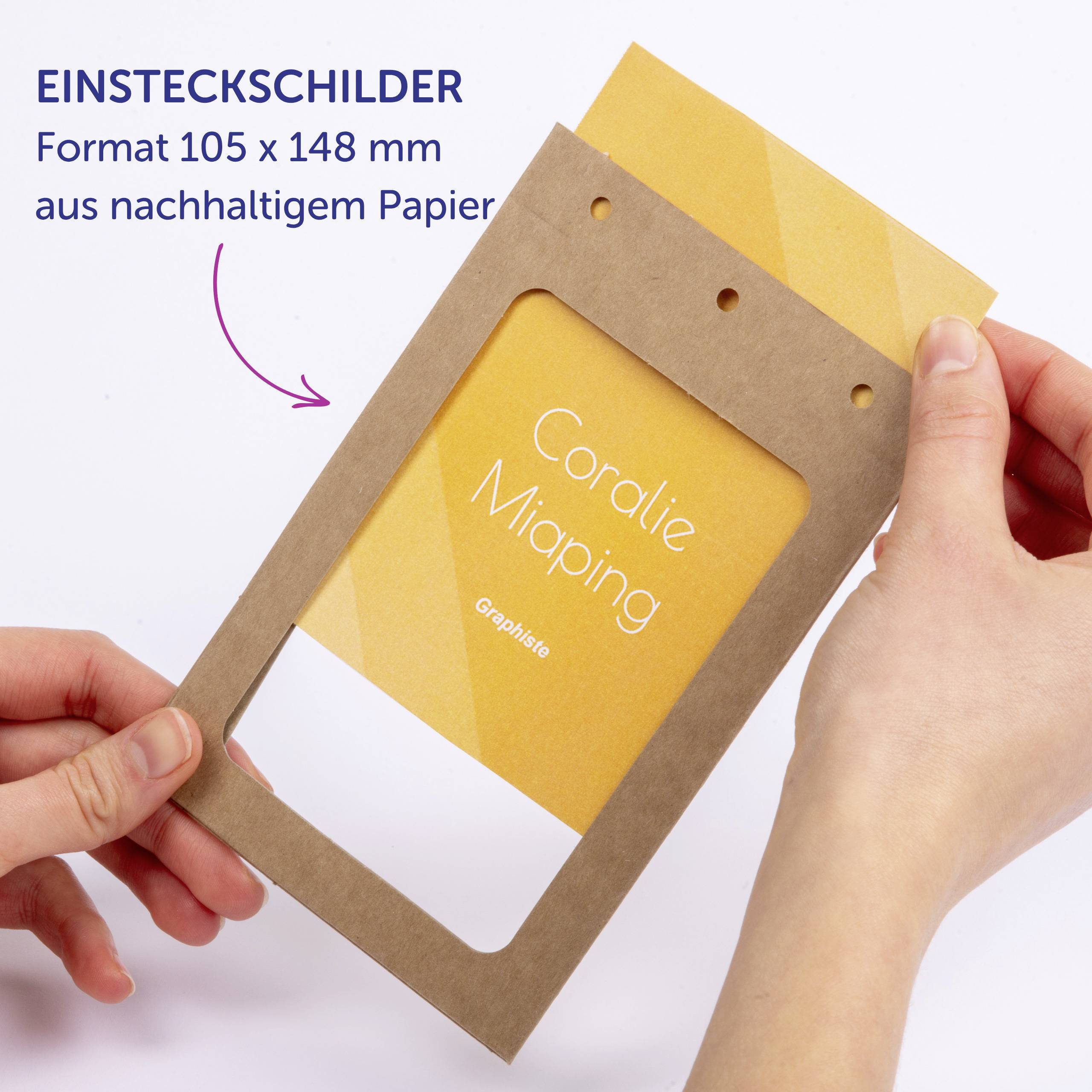 Avery-Zweckform 4839XL Einsteckschild Namensschild (B x H) 148 mm x 105 mm 50 St.-10