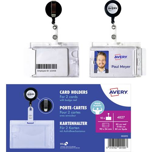 Avery-Zweckform 4827 Ausweistasche (B x H) 90 mm x 54 mm 10 St.