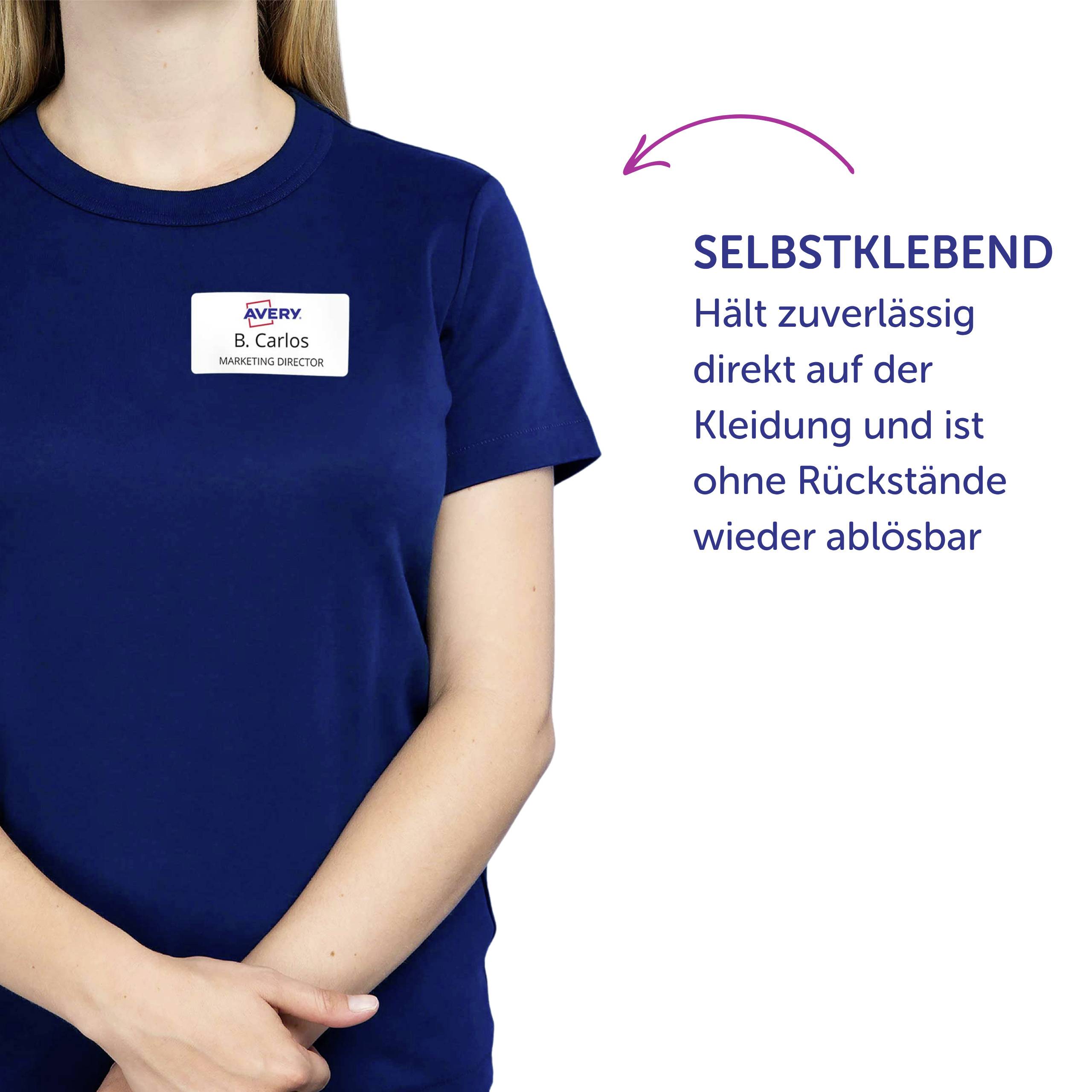 Avery-Zweckform J4785-20 Namensschild Kennzeichnungsetiketten (B x H) 80 mm x 50 mm 200 St.-8