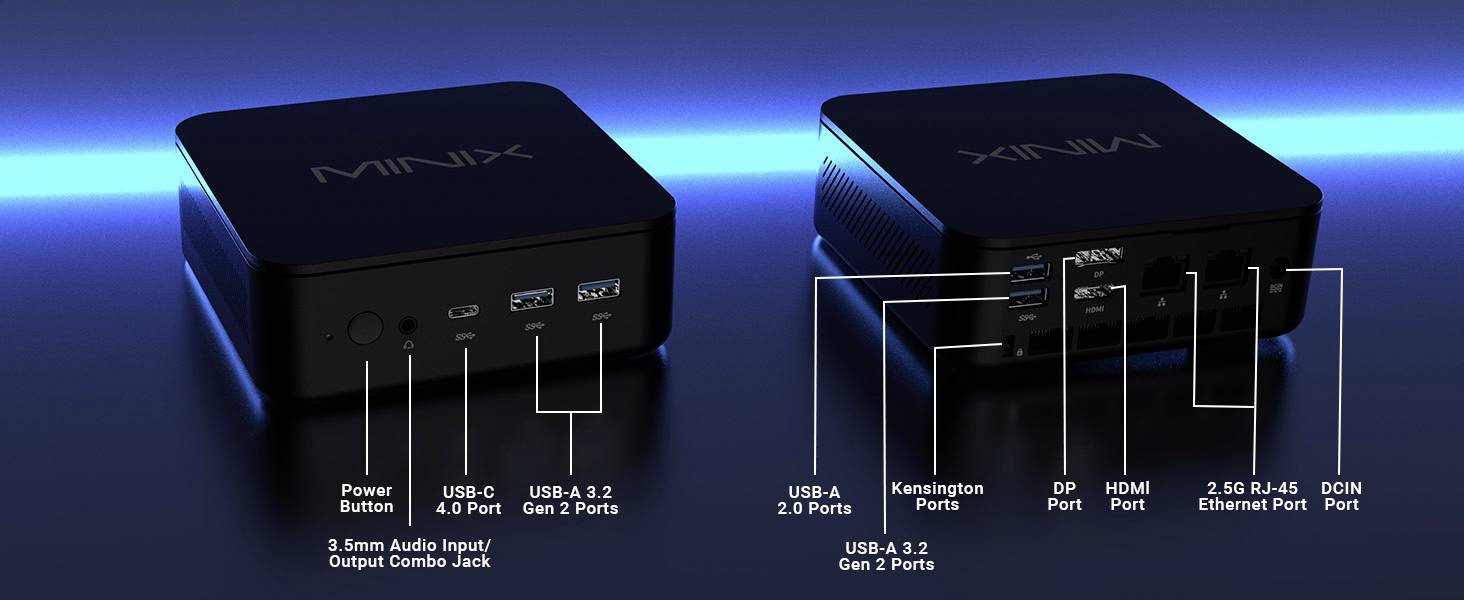 Minix Mini PC NGC NR660 AMD Ryzen 5 6600H 4.5 GHz 16 GB RAM 512 GB SSD AMD Radeon 660M NGC NR660-8