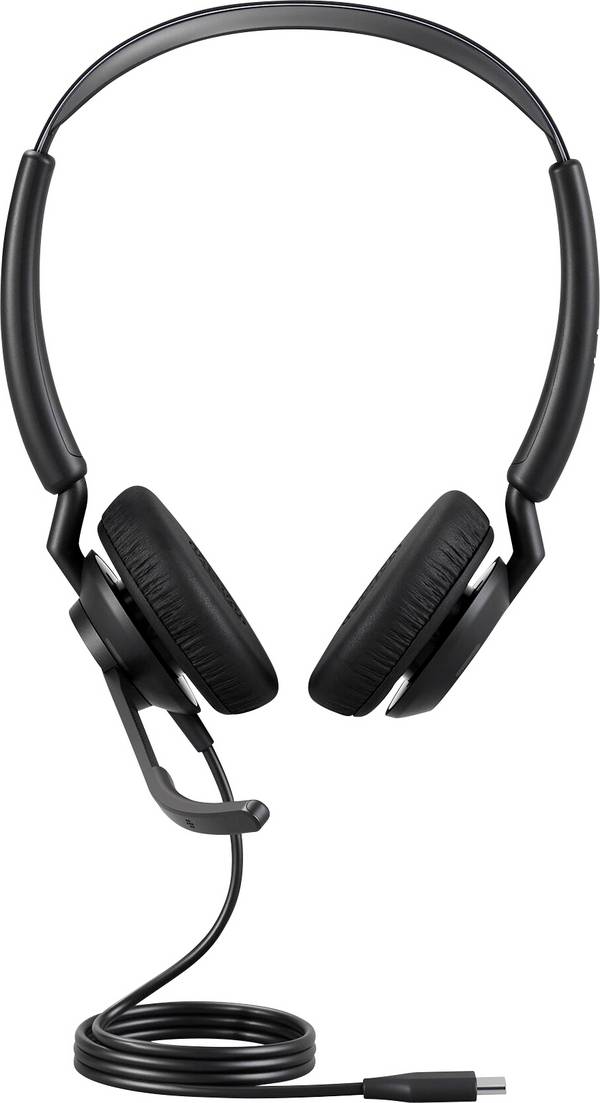 Jabra Engage 50 II On Ear Headset kabelgebunden Stereo Schwarz Noise Cancelling, Mikrofon-Rauschunterdrückung Headset, Lautstärkeregelung, Mikrofon-Stummschaltung Telefon