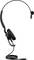 Einseitiges Headset mit USB-C-Anschluss. Schwarzes Design, flexibler Bügel mit einem Ohrpolster. Geeignet für Anrufe und Audio.