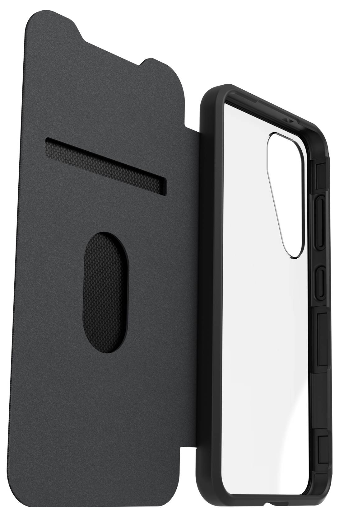 Otterbox React Series Folio Booklet Samsung Galaxy S25 Transparent, Schwarz Induktives Laden 77-97829-3