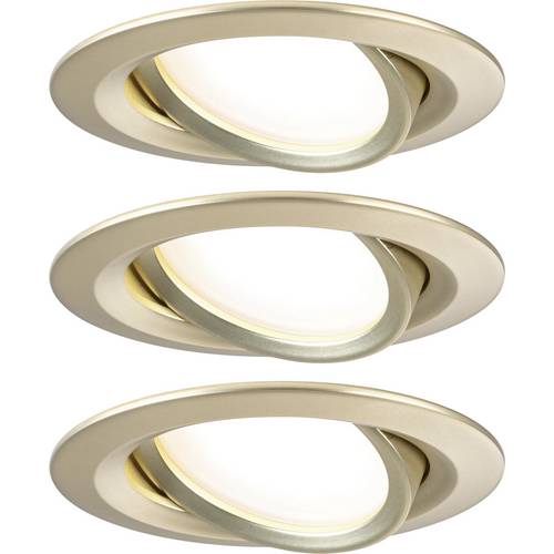 Paulmann 92404 Nova Coin LED-Einbauleuchte 3er Set LED 6 W Gold (matt)