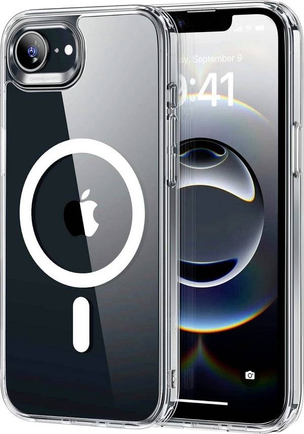 ESR Classic Hybrid HaloLock Backcover Apple iPhone 17e, iPhone 16e Transparent Induktives Laden, MagSafe kompatibel, Stoßfest 1A84200102