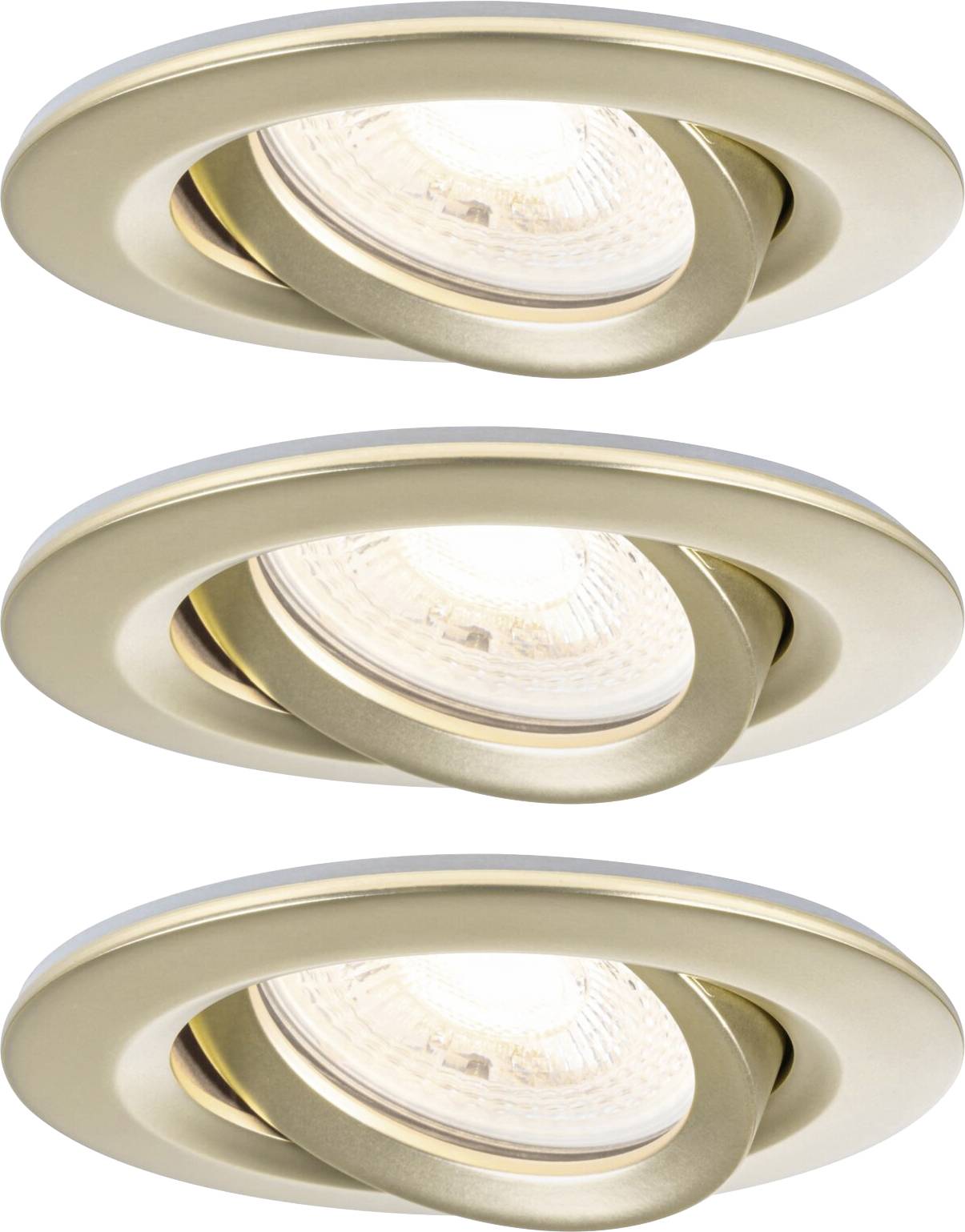 Paulmann 92408 Nova Coin LED-Einbauleuchte 3er Set LED GU10 6 W Gold (matt)