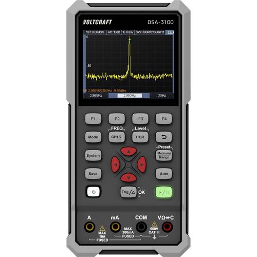 Thumbnail - VOLTCRAFT DSA-3100 Hand-Oszilloskop 100 MHz 2-Kanal 500 MSa/s 8 kpts 8 Bit Handgerät, Multimeter-Funktionen, Spectrum-An...