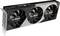 Eine Inno3D GeForce RTX Grafikkarte mit drei Lüftern, schwarzem Gehäuse und silbernen Akzenten.