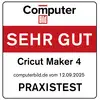 'Computer Bild' bewertet Cricut Maker 4 mit 'SEHR GUT' im Praxistest vom 12.09.2025.