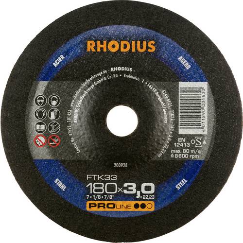 Rhodius 200928 Trennscheibe gekröpft 180 mm 1 St. Stahl