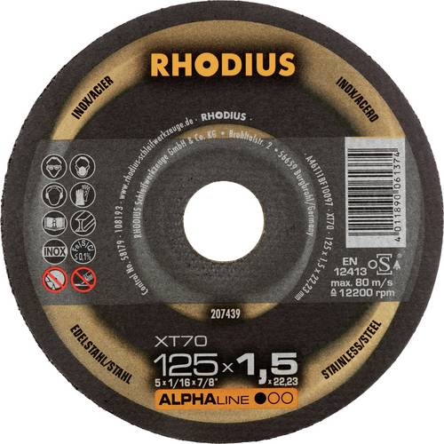Rhodius 207439 Trennscheibe gerade 125 mm 1 St. Edelstahl, Stahl