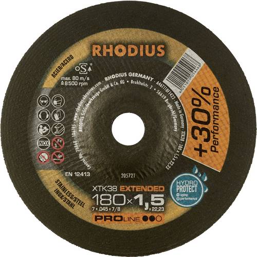 Thumbnail - Rhodius 205721 Trennscheibe gekröpft 180 mm 1 St. Edelstahl, Stahl