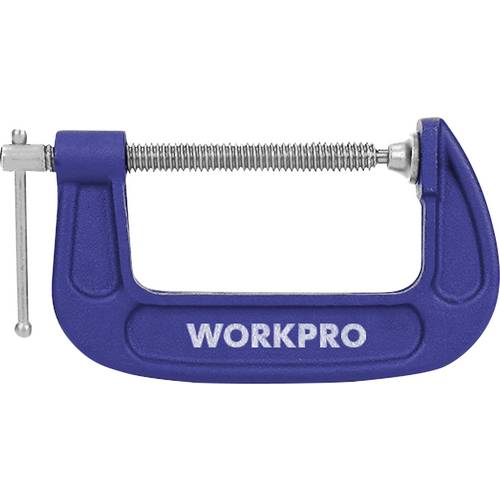 100 mm C-klemme WorkPro WP232019 Spann-Weite (max.):100 mm Produktabmessung, Länge: 210 mm Ausladungs-Maße:100 mm