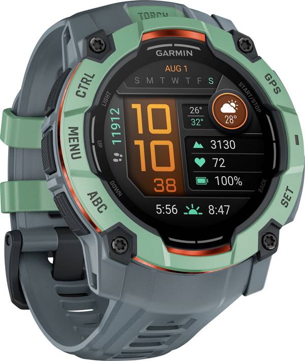 Garmin Instinct® 3 AMOLED - 50 mm Twilight/Neo Tropic Smartwatch Tropical Green